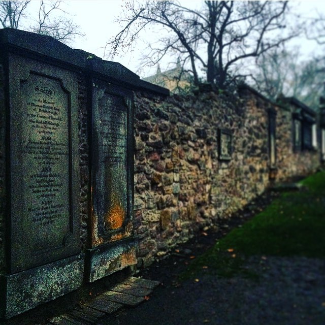 Gravestones in Edinburgh Scotland