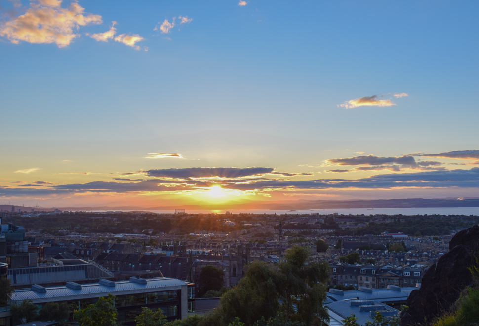 Sonnenuntergang von Calton Hill Edinburgh