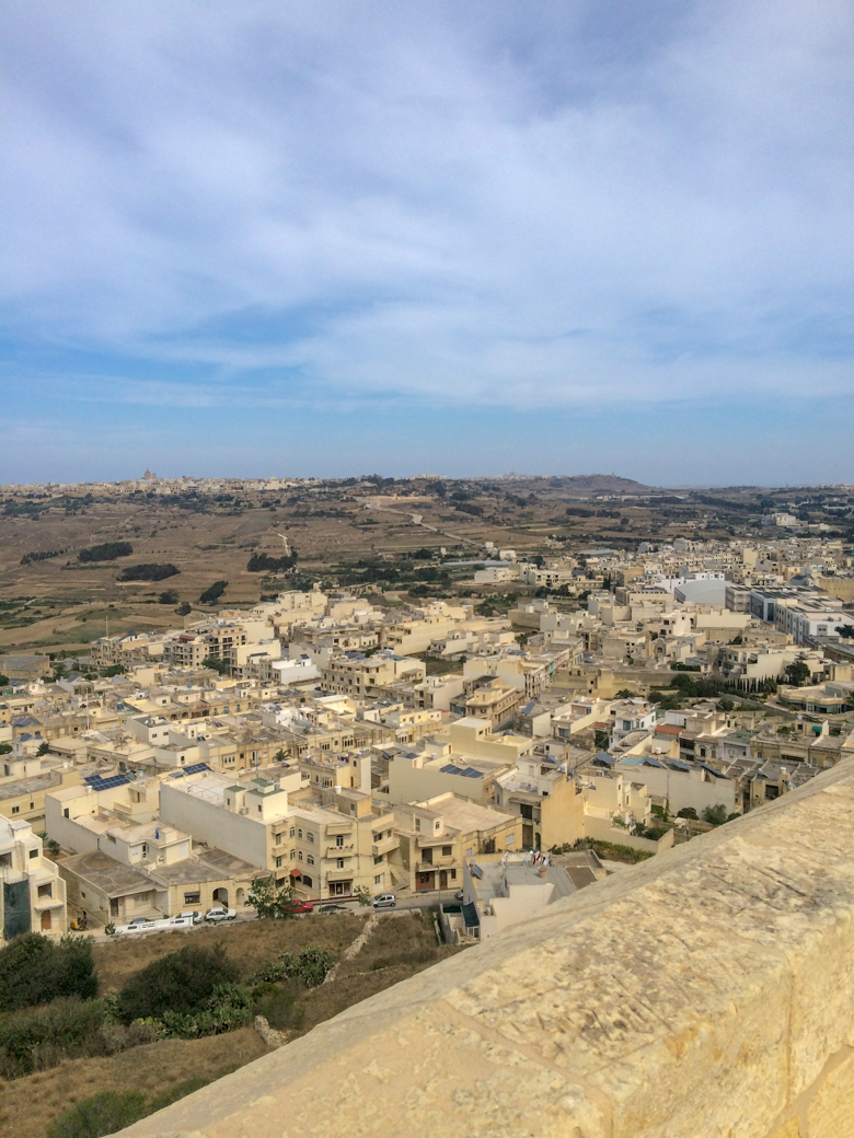 old buildings from high above in malta