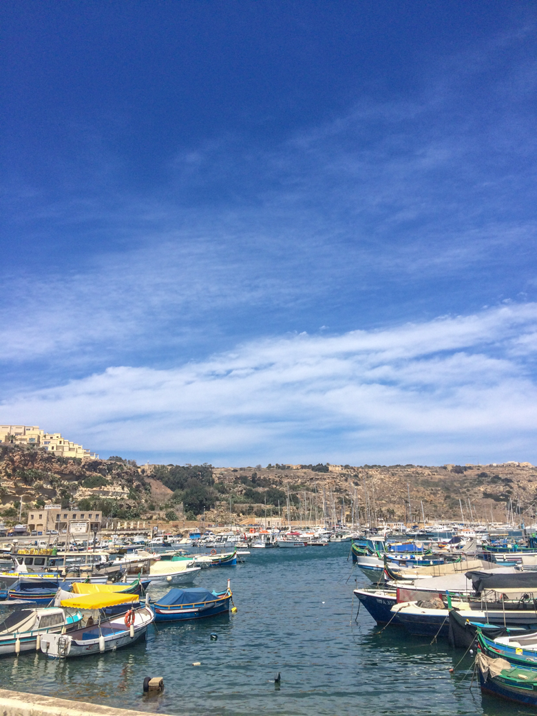 boats at the docks in gozo malta