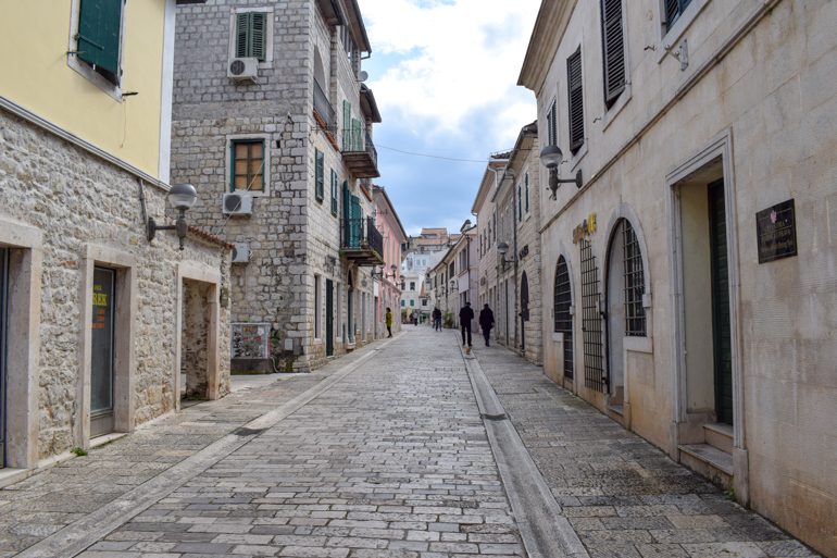 smooth stone walkway in old town herceg novi montenegro