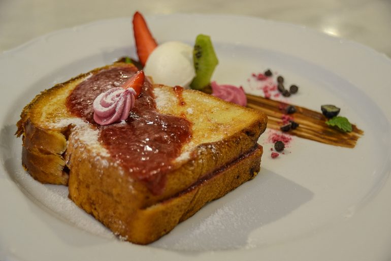 french toast on white plate top restaurants in budapest