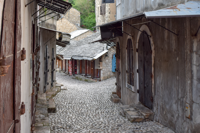 old town bazaar with cobbled streets in mostar bosnia things to do in bosnia