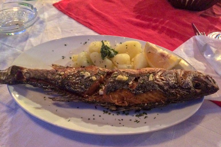 crispy cooked fish on plate with potatoes things to do in ulcinj