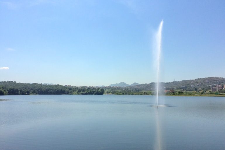 geyser shooting out of blue lake places to visit in tirana