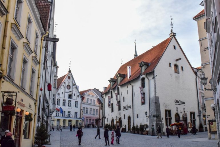 Mittelalterliche Altstadt Tallinn Winter-Städte Europa