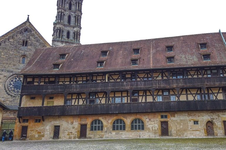 Alter Innenhof mit Kopfsteinpflaster Bamberg Sehenswürdigkeiten