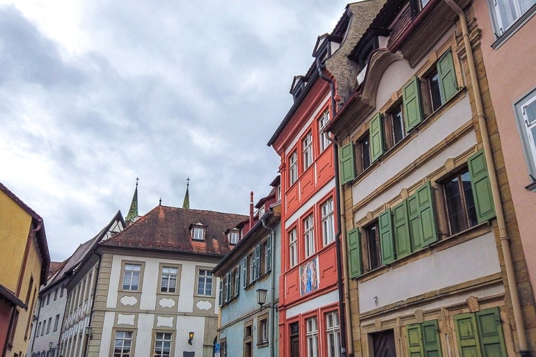 colourful buildings in german town bamberg