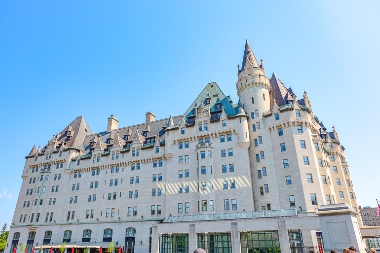 large castle looking hotel chateau laurier in ottawa canada